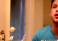 Handsome stud barebacking and blowing cock after massage