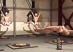 Lesbian Sex in Area 51. a Horny Blonde Gets Fucked by a Female Android