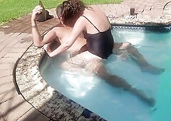 Screwing my neighbours wife in the swimming pool