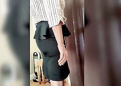 Here's some other clip in advance of I go to the office in petticoat, nylons, blouse and heels. Hoping to make my boy co-workers knobs hard this 