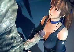 Hot 3D redhead licking a pussy while getting fucked