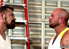 Old bodybuilder grandpa, biceps worship, silver bodybuilder