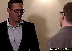 Hot gay daddy professor fucks exchange student