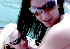 Hot latina slut Luna with Priscilla Pratz on a boat - MMM100