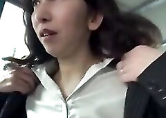 Michako is a pretty, older 50yr old business woman with valuable titties, hard nips and a curly cunt. This Babe goes for a ride, gets a mouthful of cu