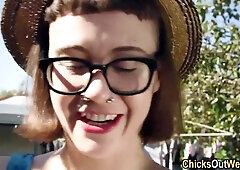 Australian dykes licking bushy vagina and pissing outdoors in hd