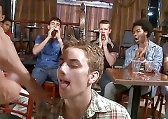 One by one, horny guys strip at the bar to have sex