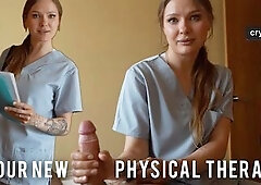 Physiotherapist making me glad end massage for an additional bonus. Part 1