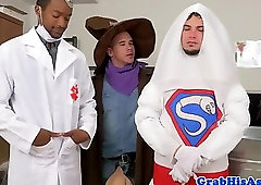 Black office stud banging bottom doggystyle