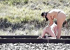 Pegged on teach tracks for anyone to watch hoping that we get caught