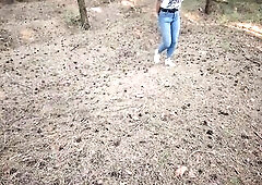 I Flashed My Weenie to a Lonely Angel in the Forest and This babe Helped Me Cum