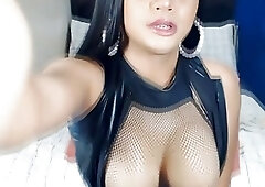 Huge Tits Shemale being naughty for you on camera