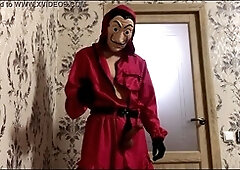 Worker from Paper House cums on face