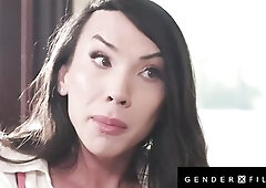 GENDERX FILMS - Trans Latin chick Kasey Kei Rails Large-Ass River Lynn in Cheesy Love Hotel Bedroom