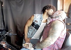 Cigar fuck, hunk blowjob, gay men