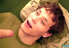 Ample Manmeat Military Ass Fucking Hook-Up With Jism In Gullet