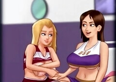 Jenny and Roxxy in a playful summer adventure