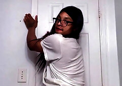 Angel Perkins gets down and dirty with her nerdy friend and his big ass