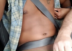 Compilation of car handjobs with big black cock and otter stroking each other in cars!