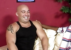 Thick, hairless dude is a sissy for dick in his ass