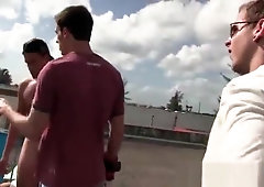 College gay sex games with fresher giving BJ