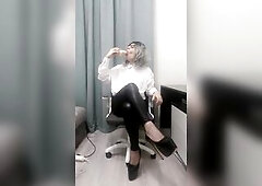 Rikks Sinclair sucking sex toy