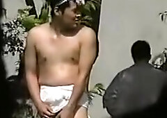 Indecent voyeur spying on the pissing guys