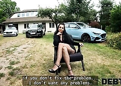 DEBT4k. Watched by having car sex. Hawt sex with Alexa Mouth