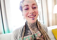 Double Anal Floozy - Group-sex with Tattoo Beauty Anuskatzz ends with large Facial - ATM, DAP, double penetration