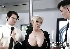 Breasty Older Pounded In a Three-some By 2 Pastors - Dee Williams