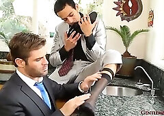 GentlemensCloset: Tyler And Sebastian Show Affection In Sheer Socks