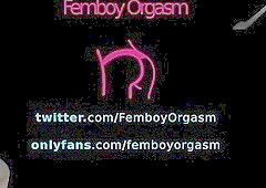 femboy bottom gay anal orgasm while riding big dick no hands big cumshot sissy