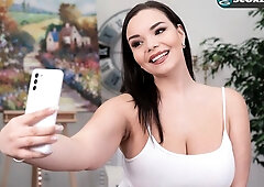 Awesome brunette Sofia Lee shoves a nice plug in her anal hole