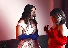 Burlesque class turns into wild lesbic scissoring and snatch licking! - Min Galilea and Selena Vega