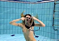 See a beautiful Russian girl Nastya under water