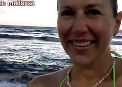 Banging a Curvy Large Titties German Tourist Picked Up in The Beach