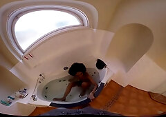 Intimate Pleasure: Breath-taking Slim Babe Gives POV Footjob