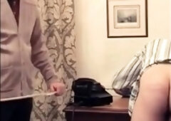 Daddy Headmaster Punishes Twink for Smoking