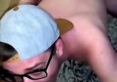 Camadian slut cocksucker Steph Ericks gets so much of Adam's cock!