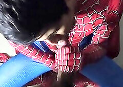 spiderman blowjob