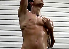 BadBoysBootCamp.com - Awesome Axel jacks off outdoors