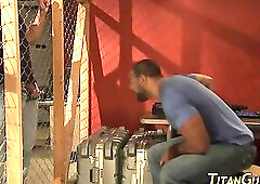 Buff black gay cum soaked