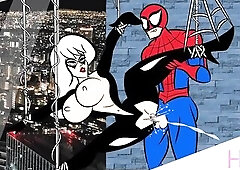 Spider-Dude Ebony Cat Parody