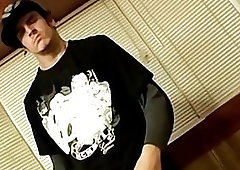 Very attractive straight thug Shank is tugging his huge cock