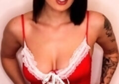 Big titty babe Layla Rose solo dildo masturbation