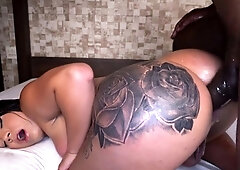 Bootylicious TS babe analdrilled by BBC