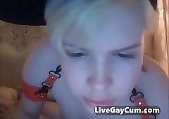 Chubby blonde teenager