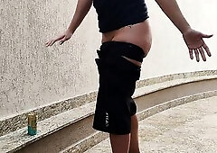 Dyke beauty lost wager on football, didn't pay and had to give it to her mechanic ally..., The wicked gal paid with her snatch, this babe had not