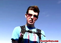 Uk twinks suck and fuck a curious stranger