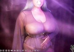 Sheer Ebony Smokin' - big beautiful woman Domina, Smokin' Fetish, Large Melons